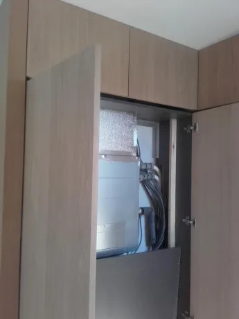 Ingewerkte airco